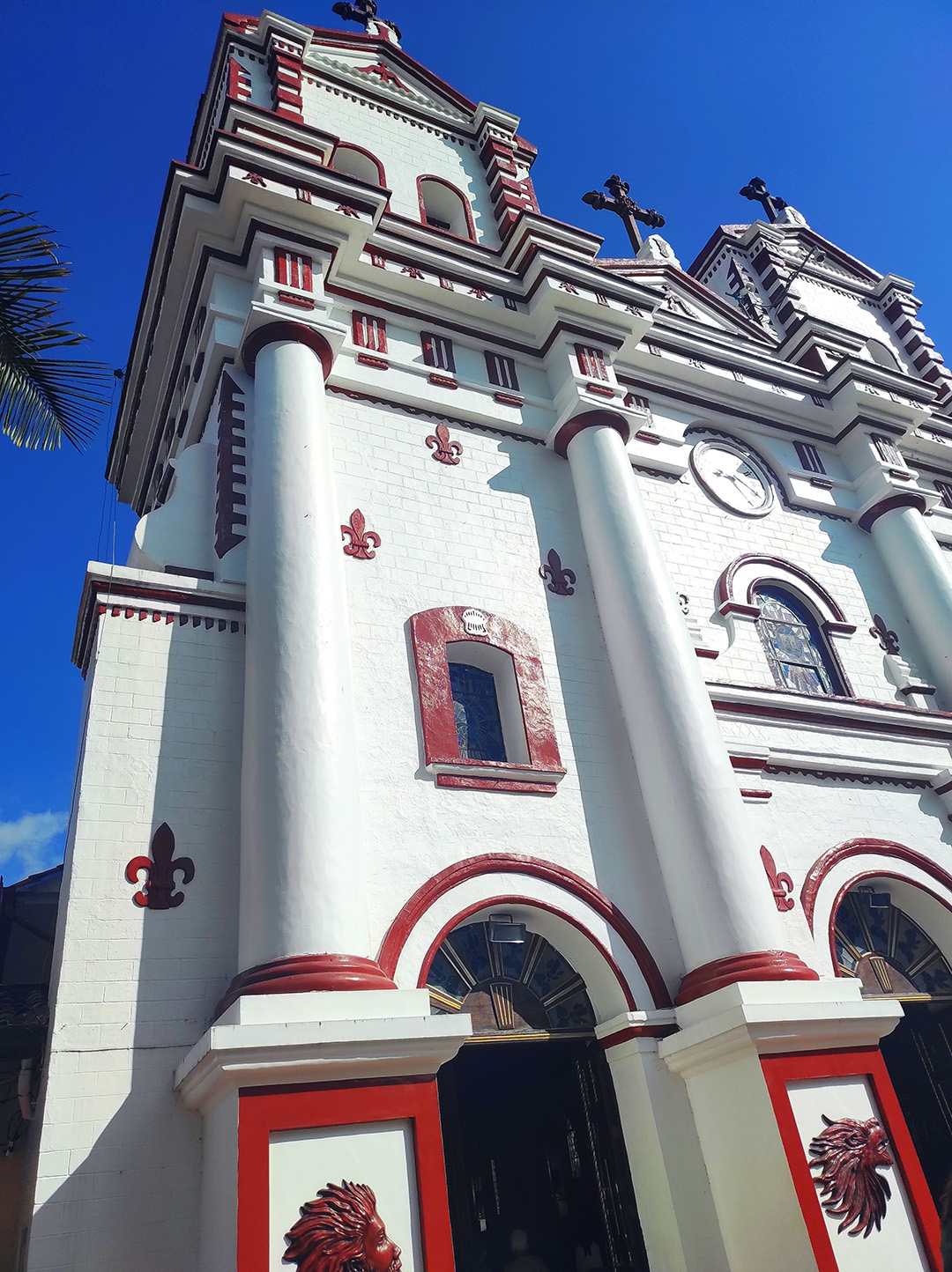 guatape town cathedral's angle view